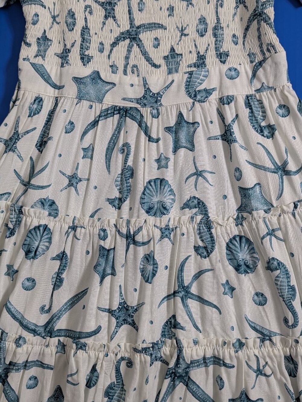 Agua Bendita x Target Deep Sea Print Puff Sleeve Mini Dress Size M - Picture 8 of 10